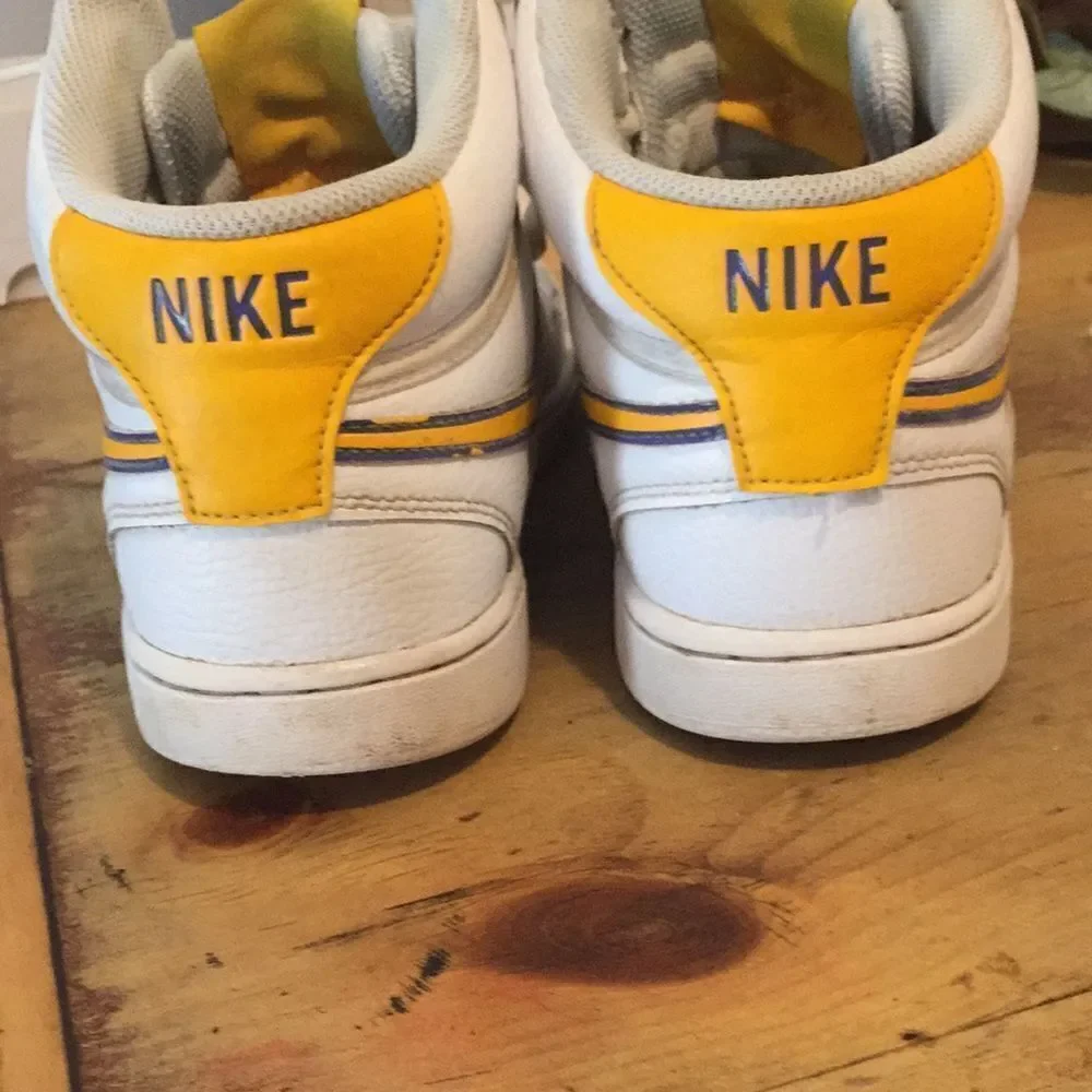Nike court vision laker shoes